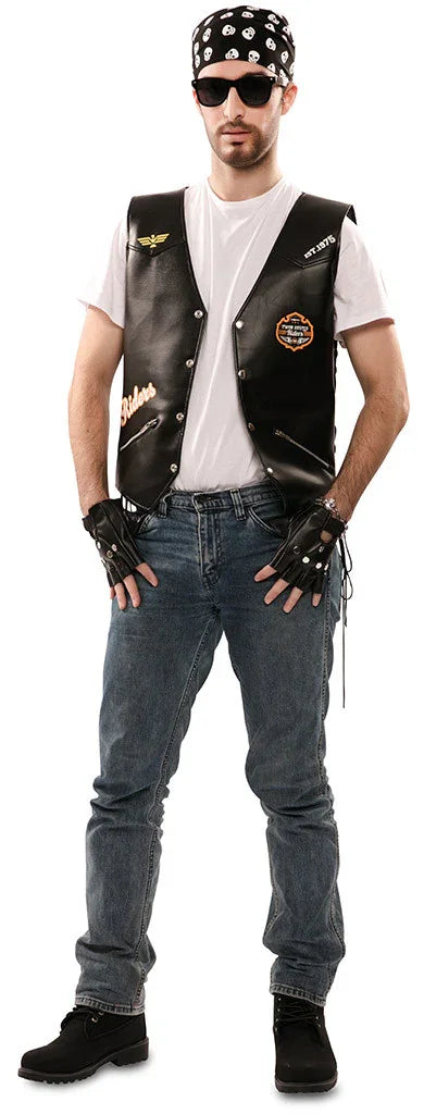 Kit de Disfraz de Motero para Adulto Complementos Rockeros y Moteros EuroCarnavales