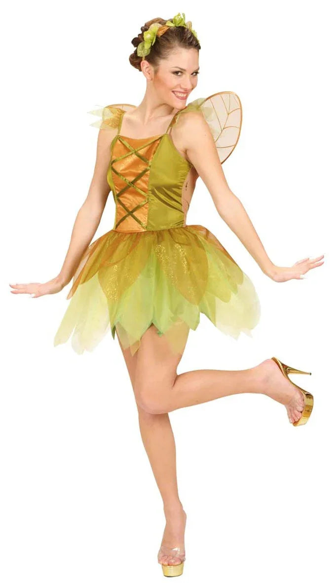 Disfraz de Hada Dorada del Bosque para Mujer Hadas, Duendes y Elfos Widmann