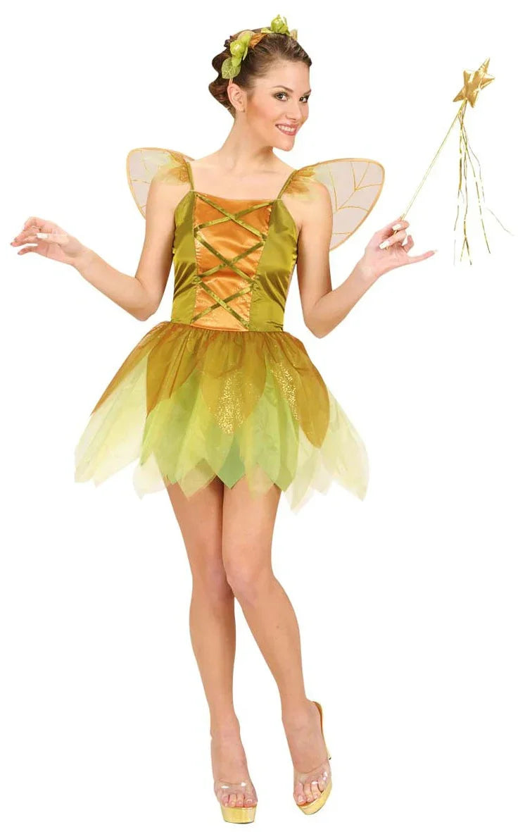 Disfraz de Hada Dorada del Bosque para Mujer Hadas, Duendes y Elfos Widmann