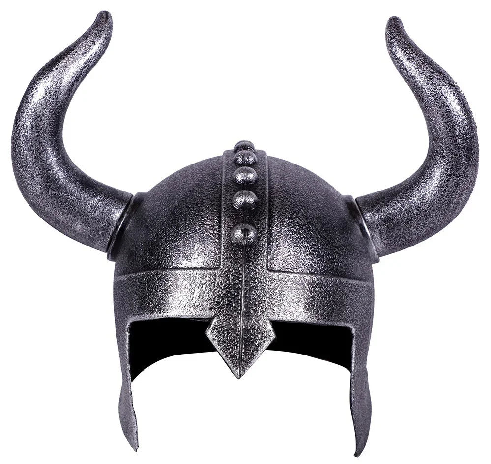 Casco Vikingo Efecto Metálico Complementos Vikingos EuroCarnavales