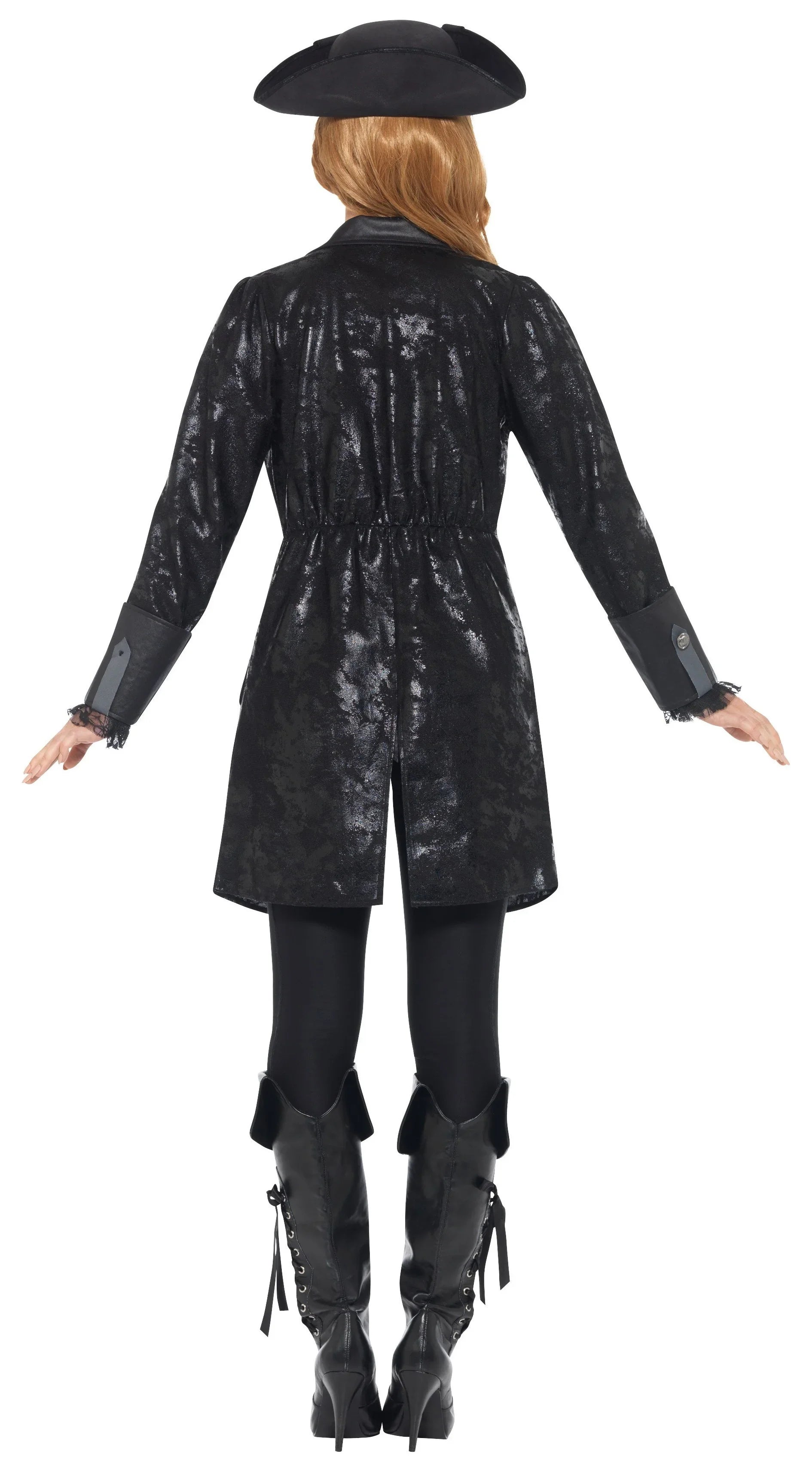 Chaqueta de Capitán Pirata Negra para Mujer Complementos Piratas Smiffys