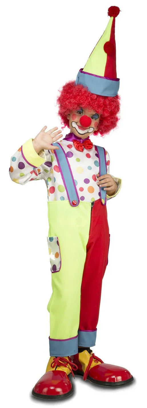 Disfraz de Payaso con Tirantes para Niño Payaso Viving