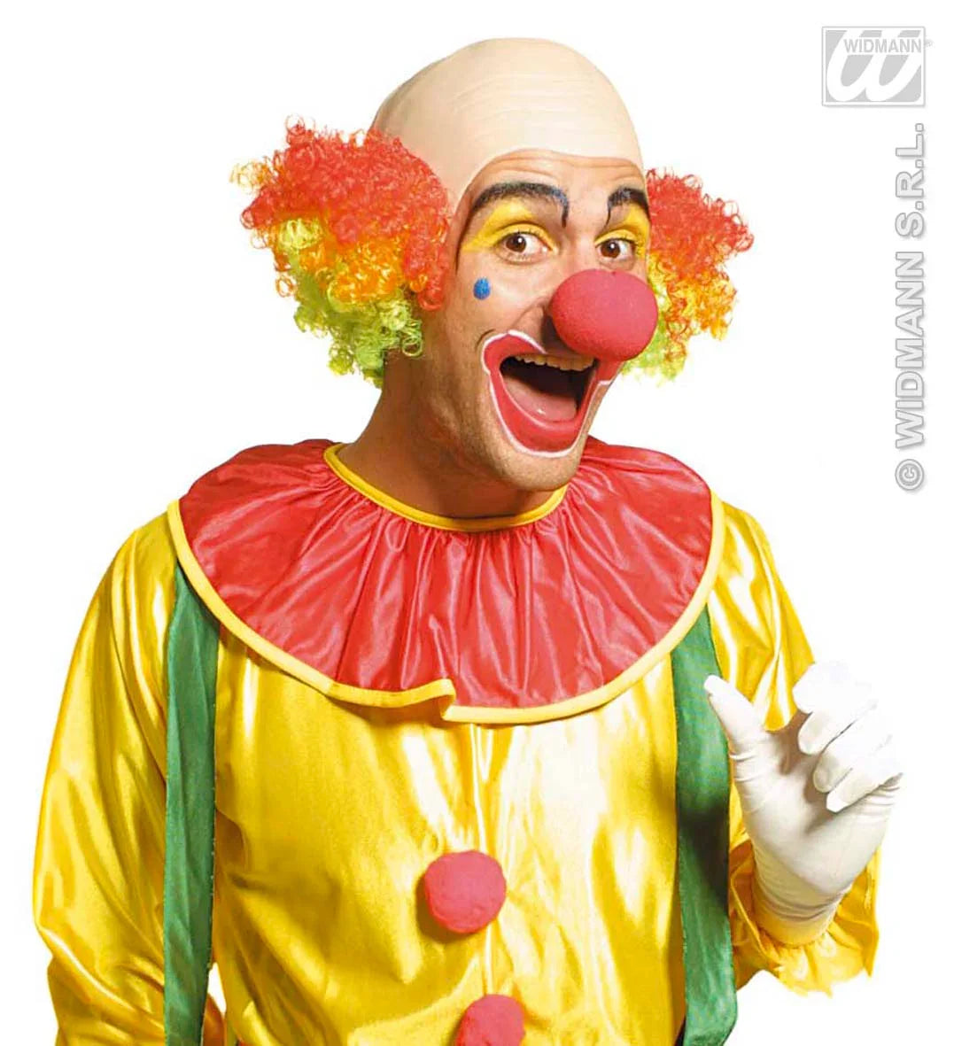 Calva con Pelo Multicolor de Payaso COMPLEMENTOS Widmann