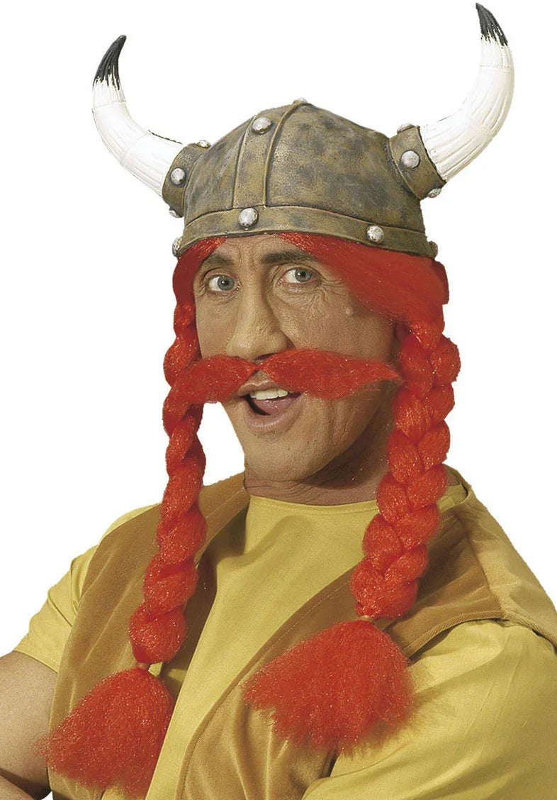 Casco de Obélix con Trenzas y Bigote Astérix y Obélix Widmann