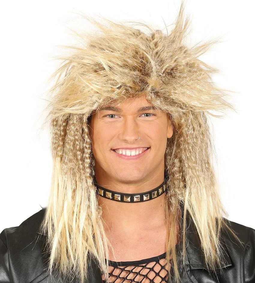 Peluca Rubia Rockera Años 90 Complementos Rockeros y Moteros Guirca