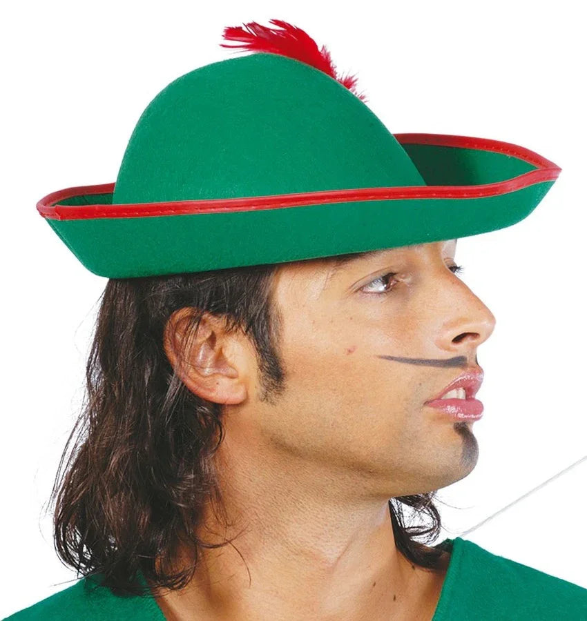 Sombrero de Robin Hood Verde Complementos Robin Hood y Arqueros Guirca