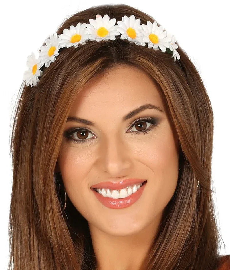 Diadema de Margaritas Rígida Complementos Hippies Guirca