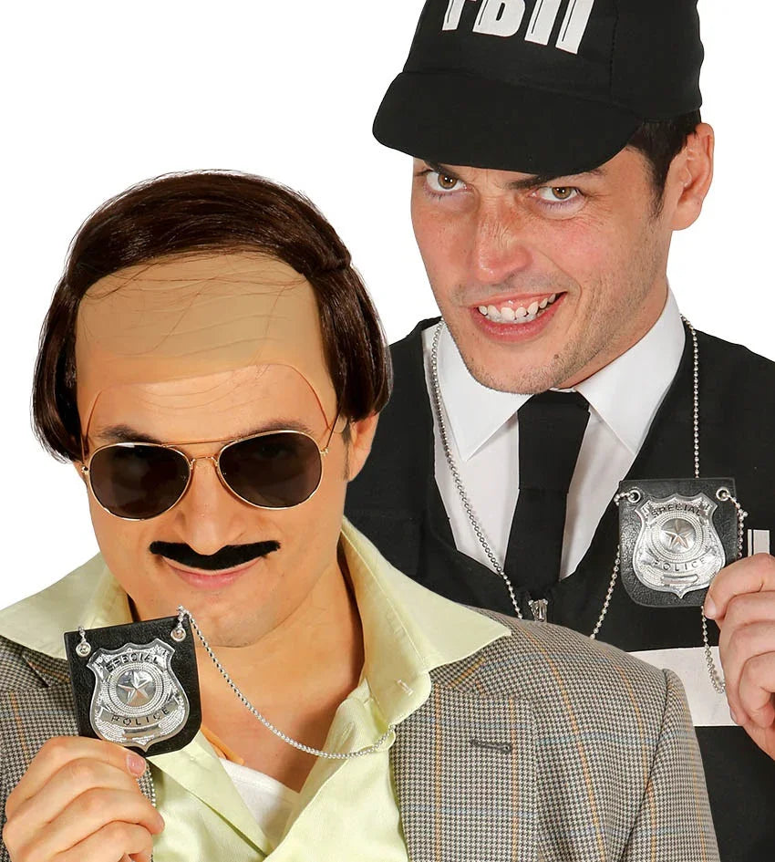 Placa de Policía Metálica con Cadena Complementos Polis y Presos Guirca