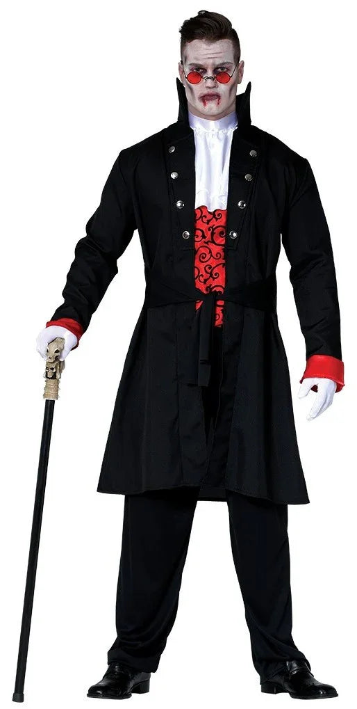 Disfraz de Vampiro Rojo y Negro para Hombre Vampiros y vampiresas Guirca