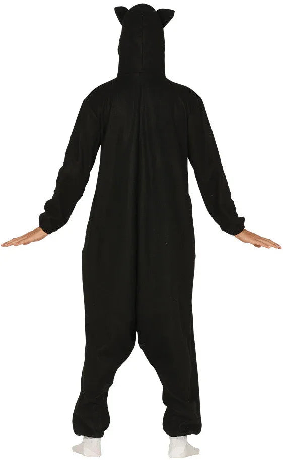 Disfraz de Gato Negro Pijama Adulto Gato Guirca