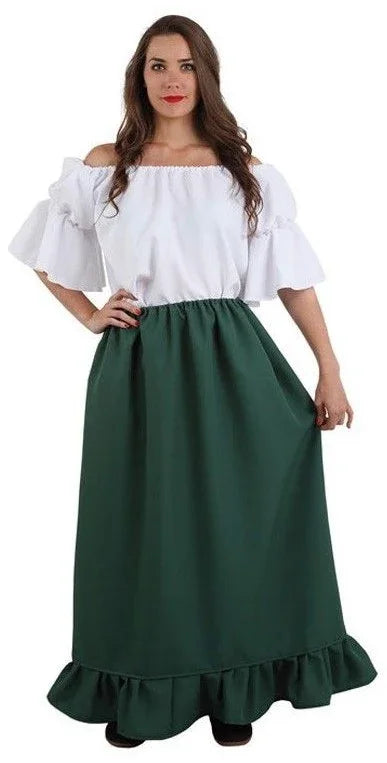 Falda Medieval Verde Oscura Larga Complementos Medievales Fycar Complementos