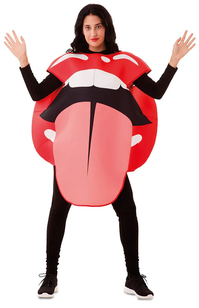 Disfraz de Boca con Lengua para Adulto Emoticonos EuroCarnavales