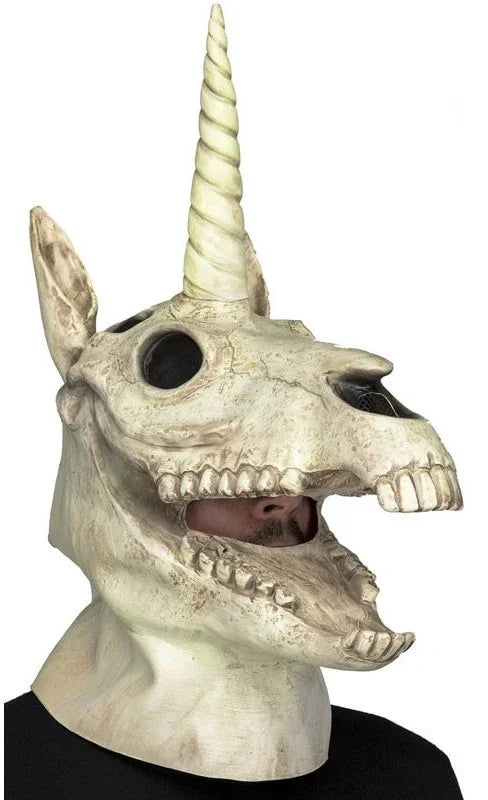Máscara de Calavera de Unicornio con Mandíbula Móvil Unicornio Viving