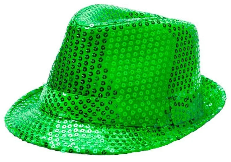 Sombrero Verde con Lentejuelas Sombreros y Gorros Partilandia