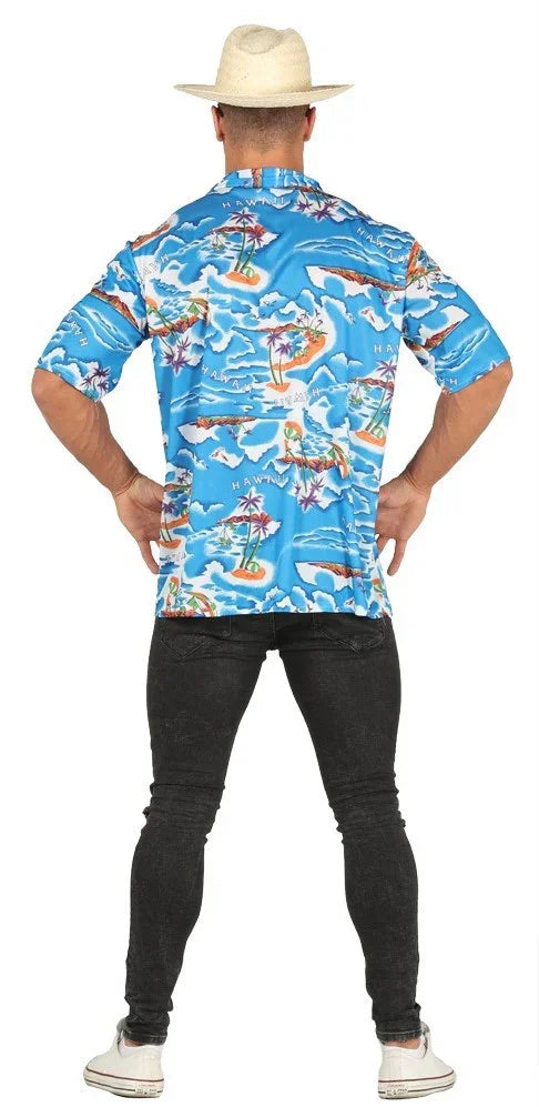 Camisa Hawaiana Azul para Hombre Hawaianos Guirca