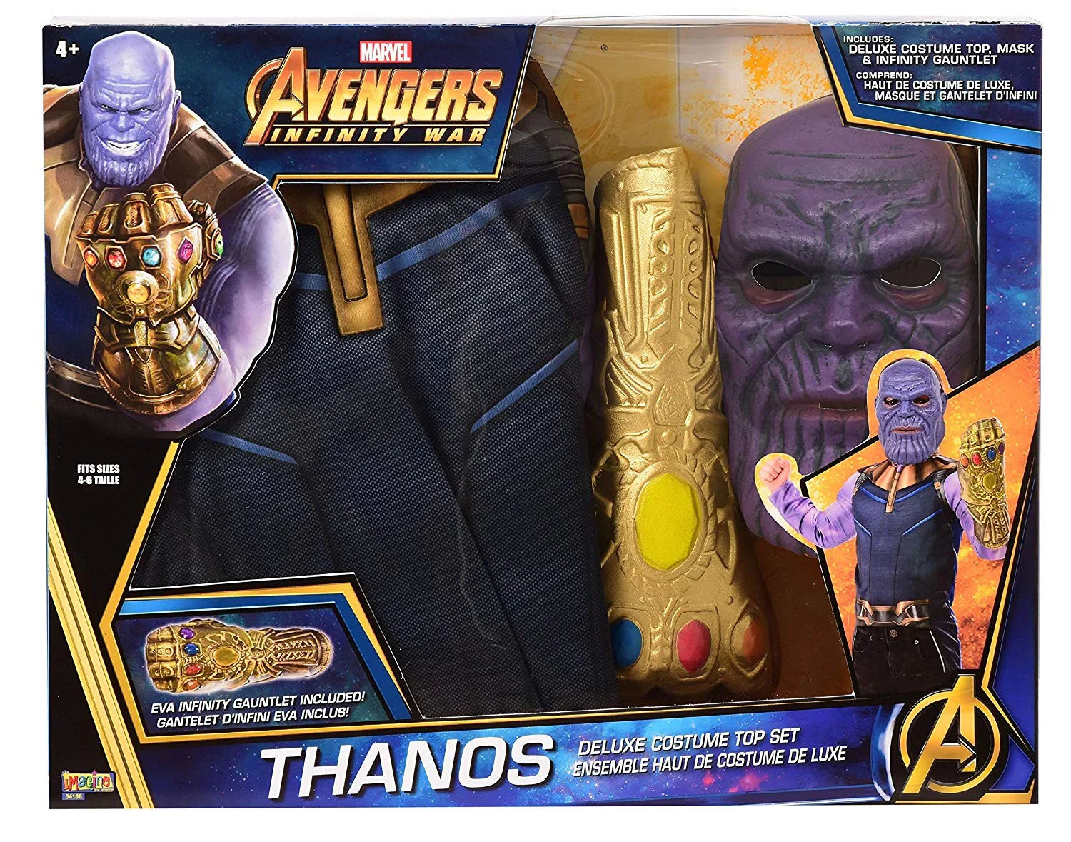 Disfraz de Thanos Musculoso con Guantelete para Niño Thanos Rubies