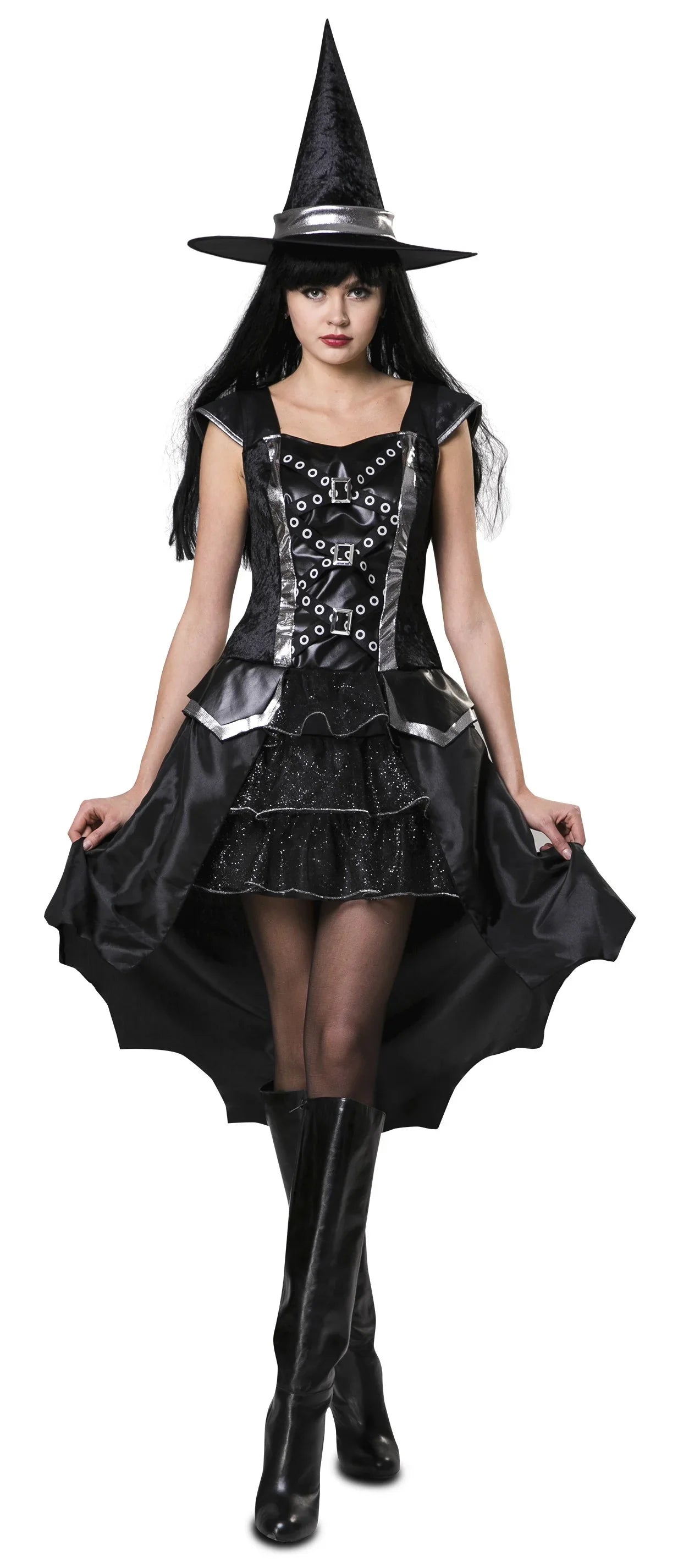 Disfraz de Bruja Elegante Negra para Mujer Brujas Viving