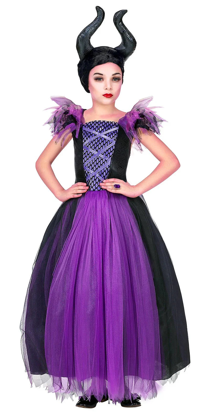 Disfraz de Bruja Maléfica para Niña Maléfica Widmann