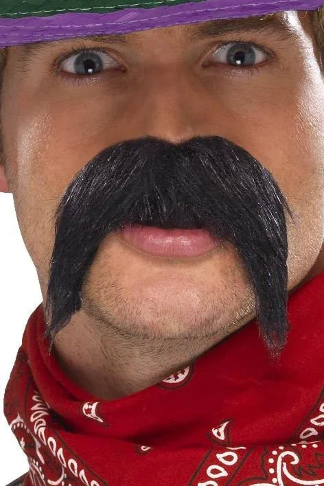 Bigote Negro Grande de Mexicano Complementos Mexicanos Smiffys
