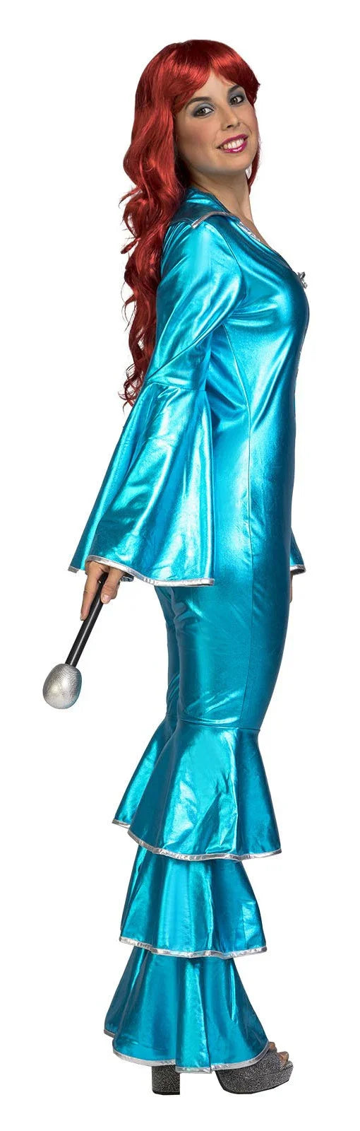 Disfraz Disco Azul Turquesa para Mujer Disco Viving