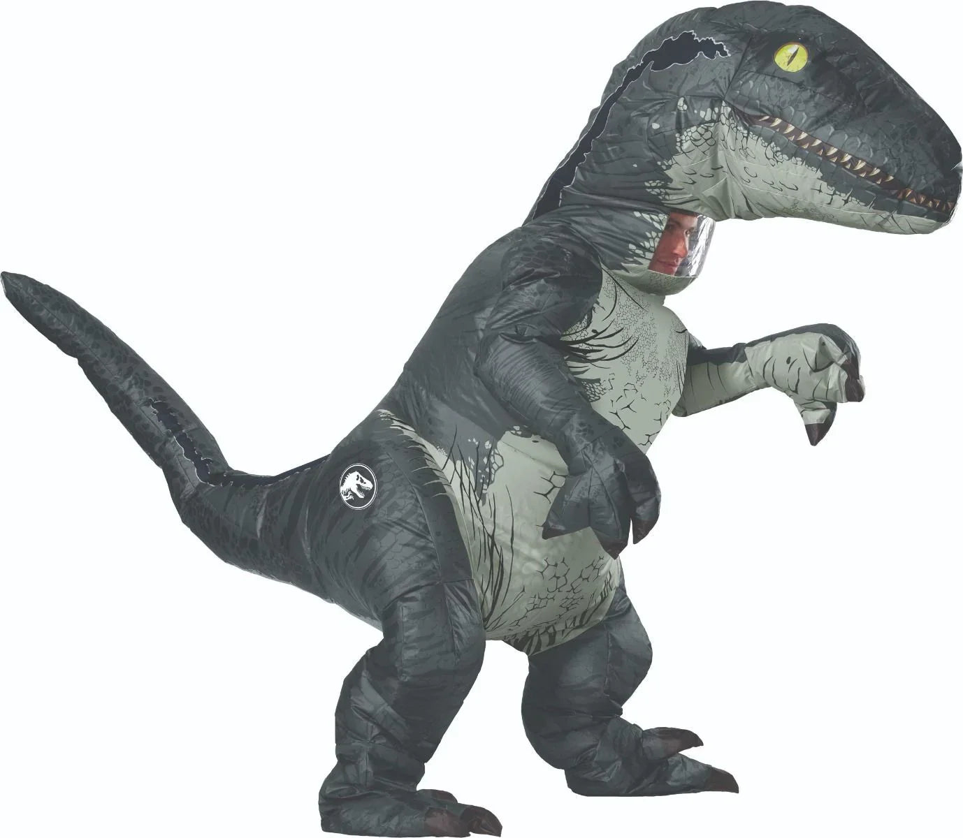 Disfraz de Dinosaurio Velociraptor Hinchable para Adulto Dragón y Dinosaurio Rubies