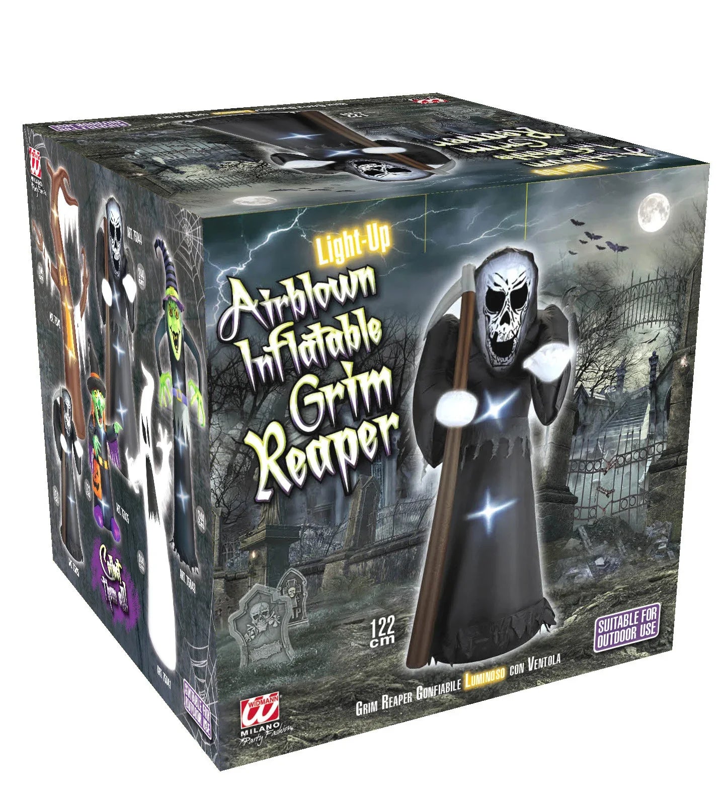 Hinchable de La Muerte con Luz de 122cm Decoración Halloween Widmann