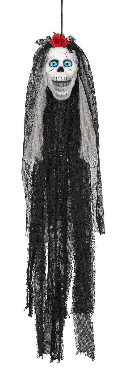 Catrina Parlante con Movimiento, Luz y Sonido Decoración Halloween Widmann