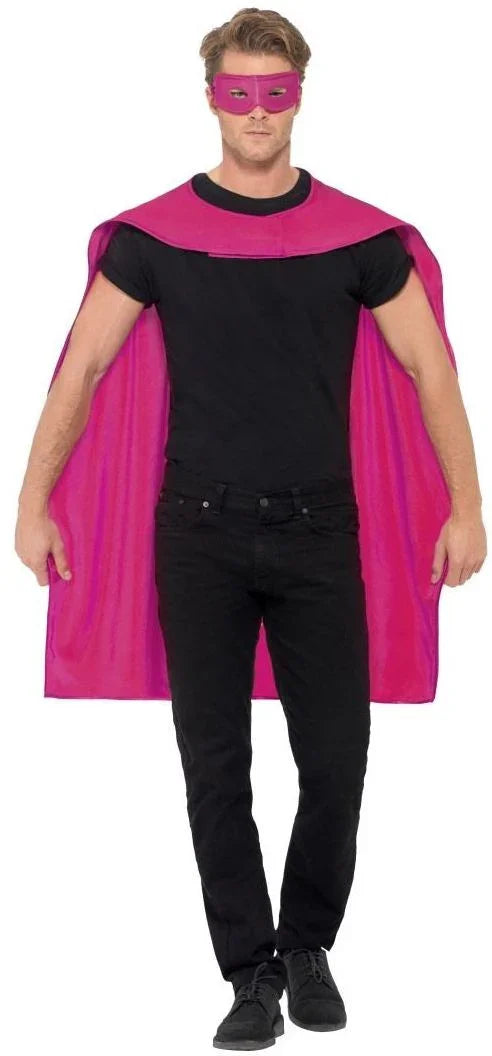 Capa Rosa con antifaz Unisex Capas Smiffys