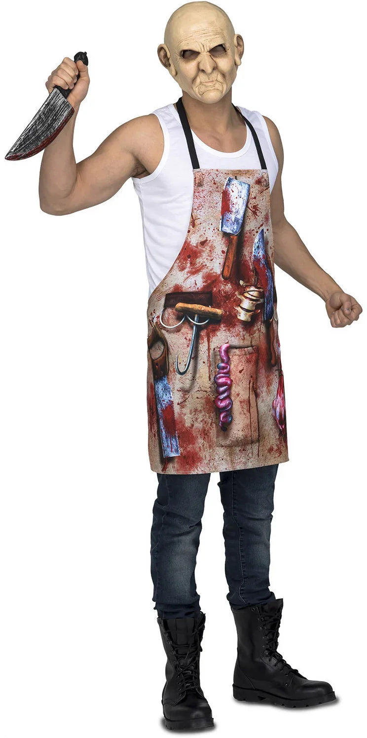 Delantal de Carnicero Asesino Accesorios Halloween Viving