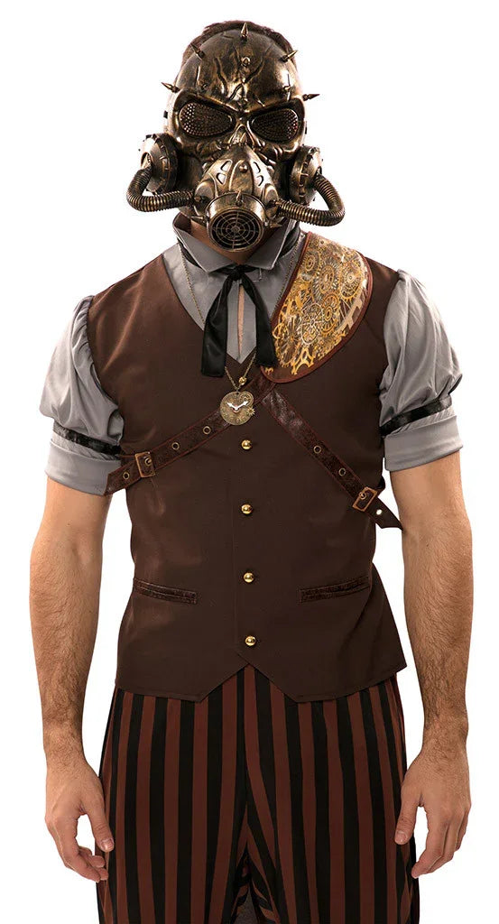 Máscara de Gas Steampunk Dorada Steampunk EuroCarnavales