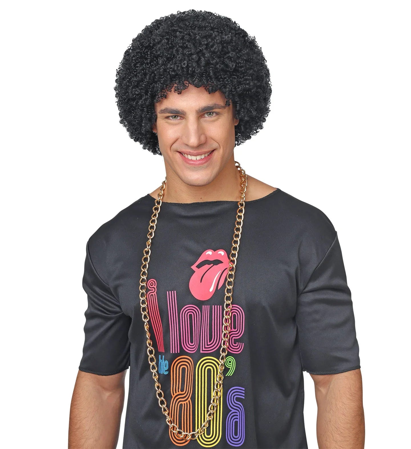 Peluca Afro Morena Estilo Disco Años 70 Complementos Años 60, 70, 80 Widmann