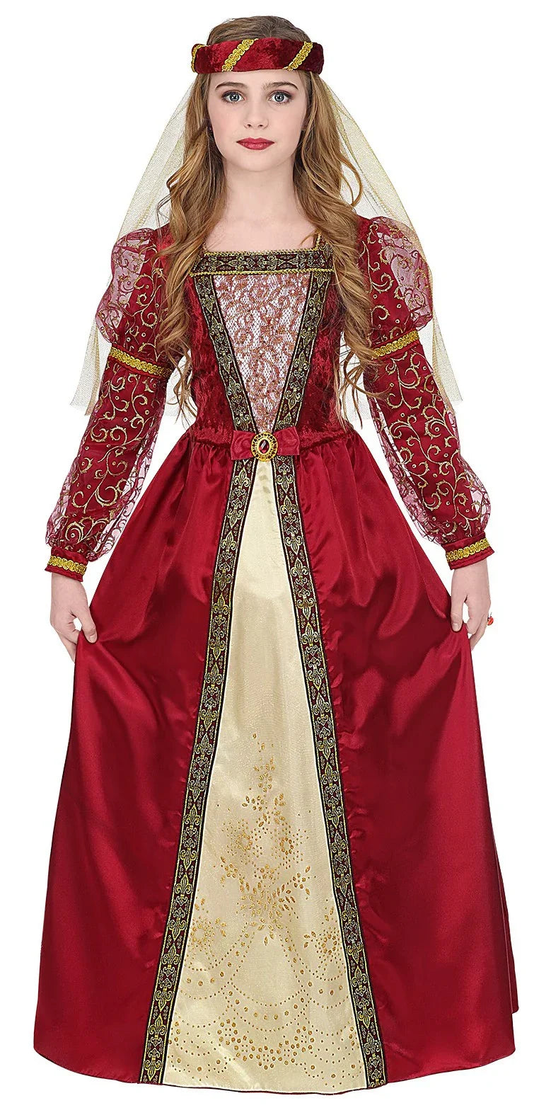 Disfraz de Princesa Medieval Elegante para Niña Princesas y Damas Medievales Widmann