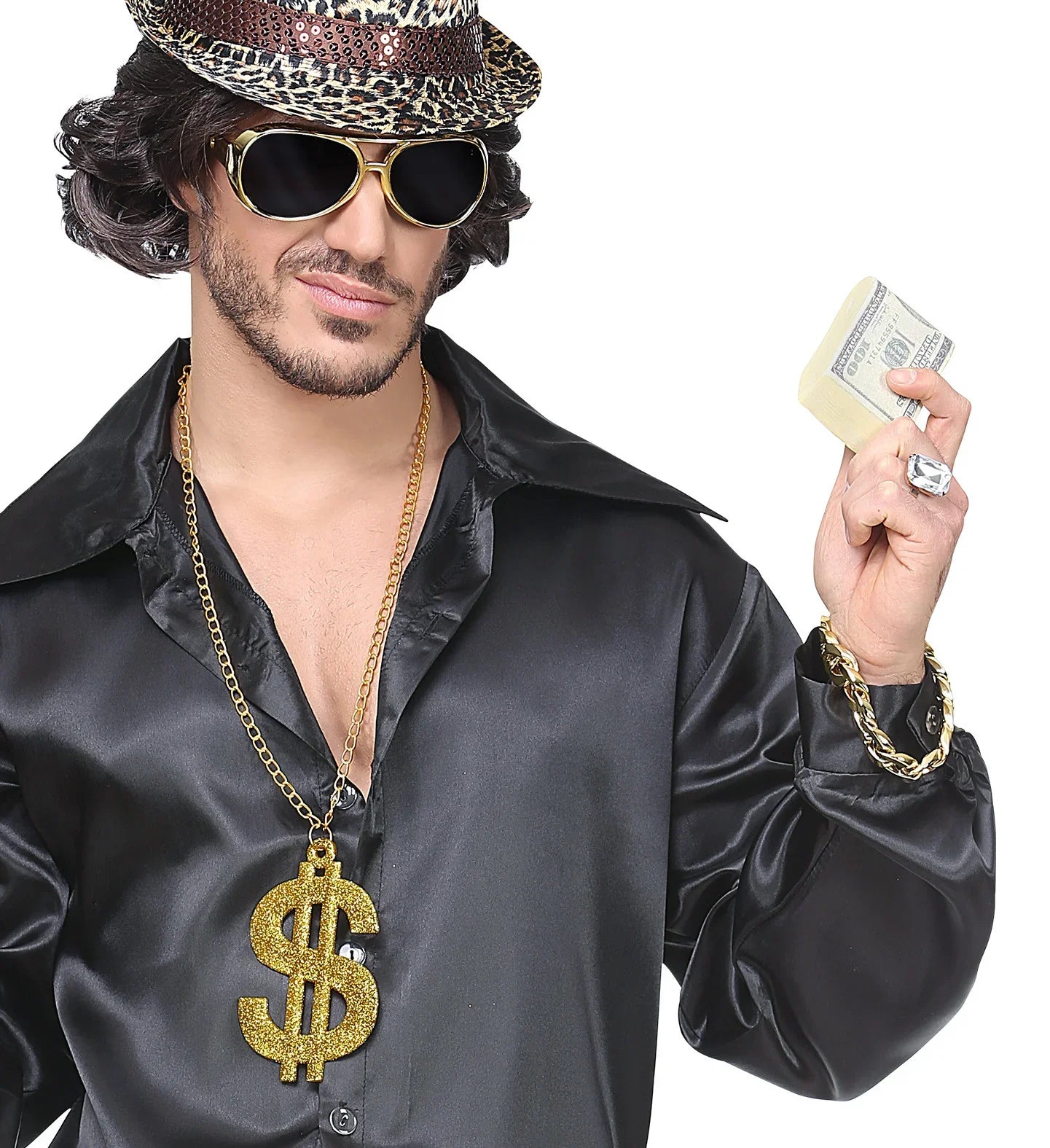 Kit de Rapero con Gafas de Sol, Collar y Pulsera Músicos y Cantantes Widmann