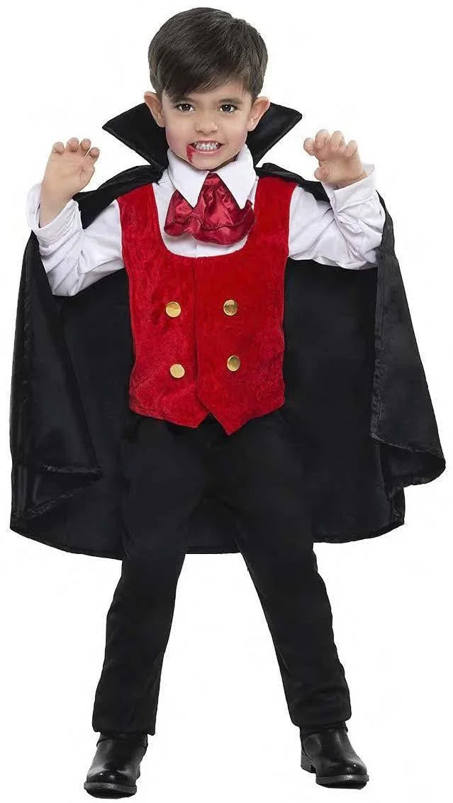 Disfraz de Vampiro Rojo y Negro Infantil Vampiros y vampiresas Kimokawaii