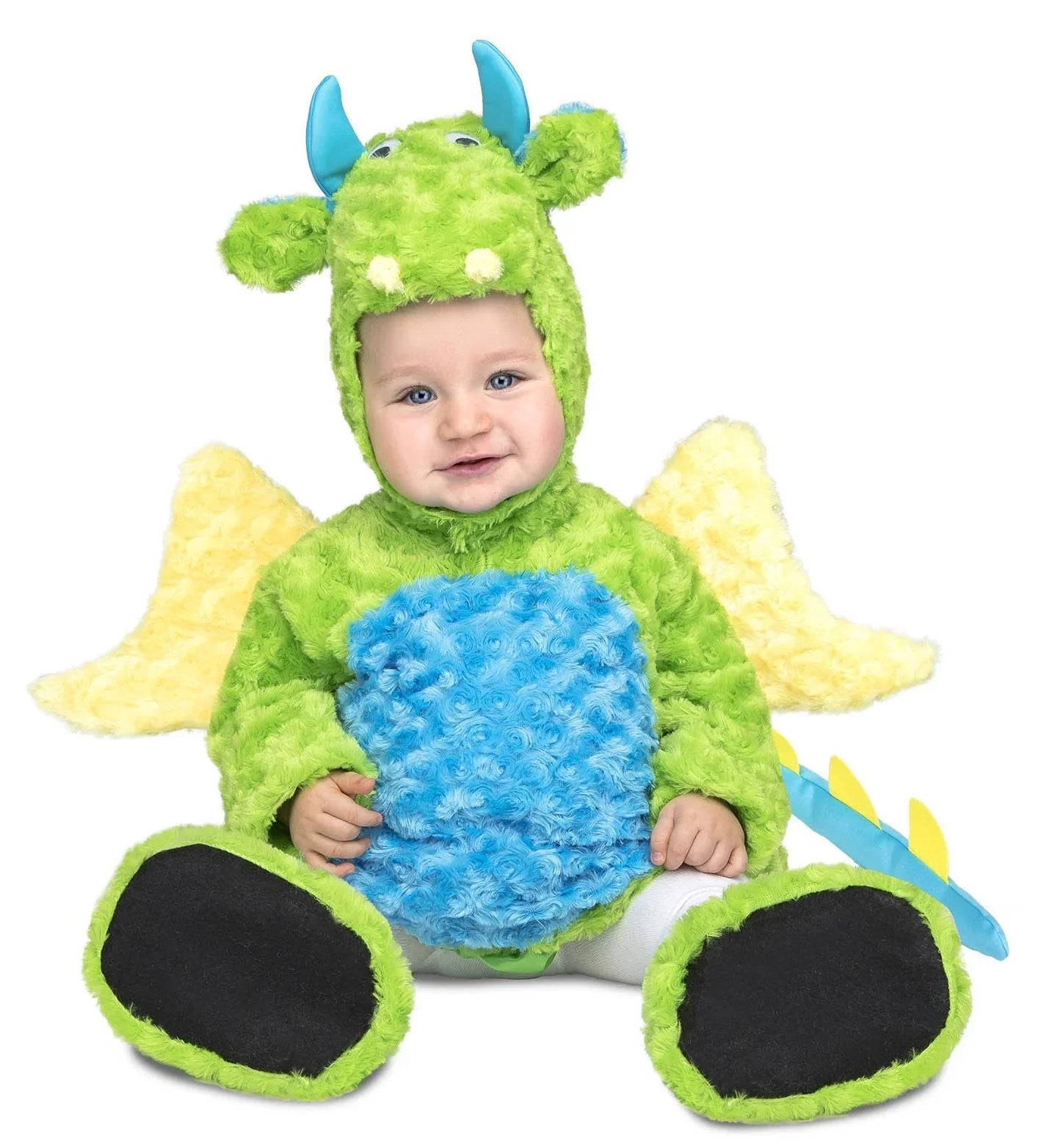 Disfraz de Dragón Verde de Peluche para Bebé Dragón y Dinosaurio Viving