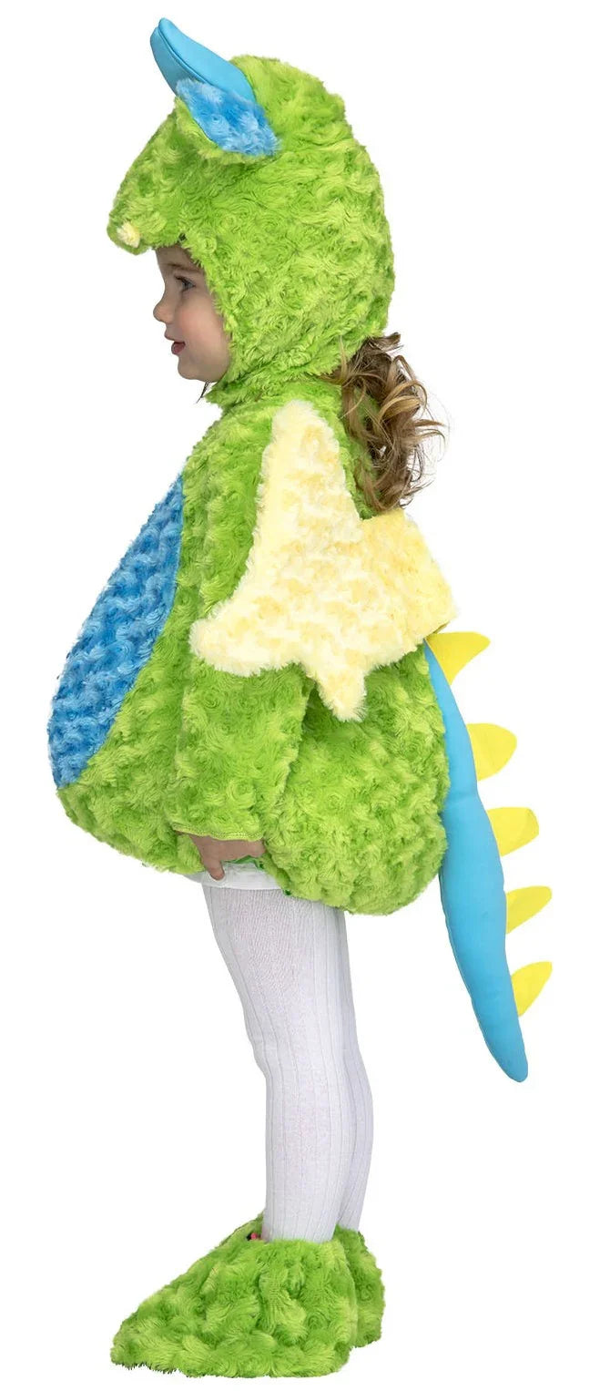 Disfraz de Dragón Verde de Peluche Infantil Dragón y Dinosaurio Viving