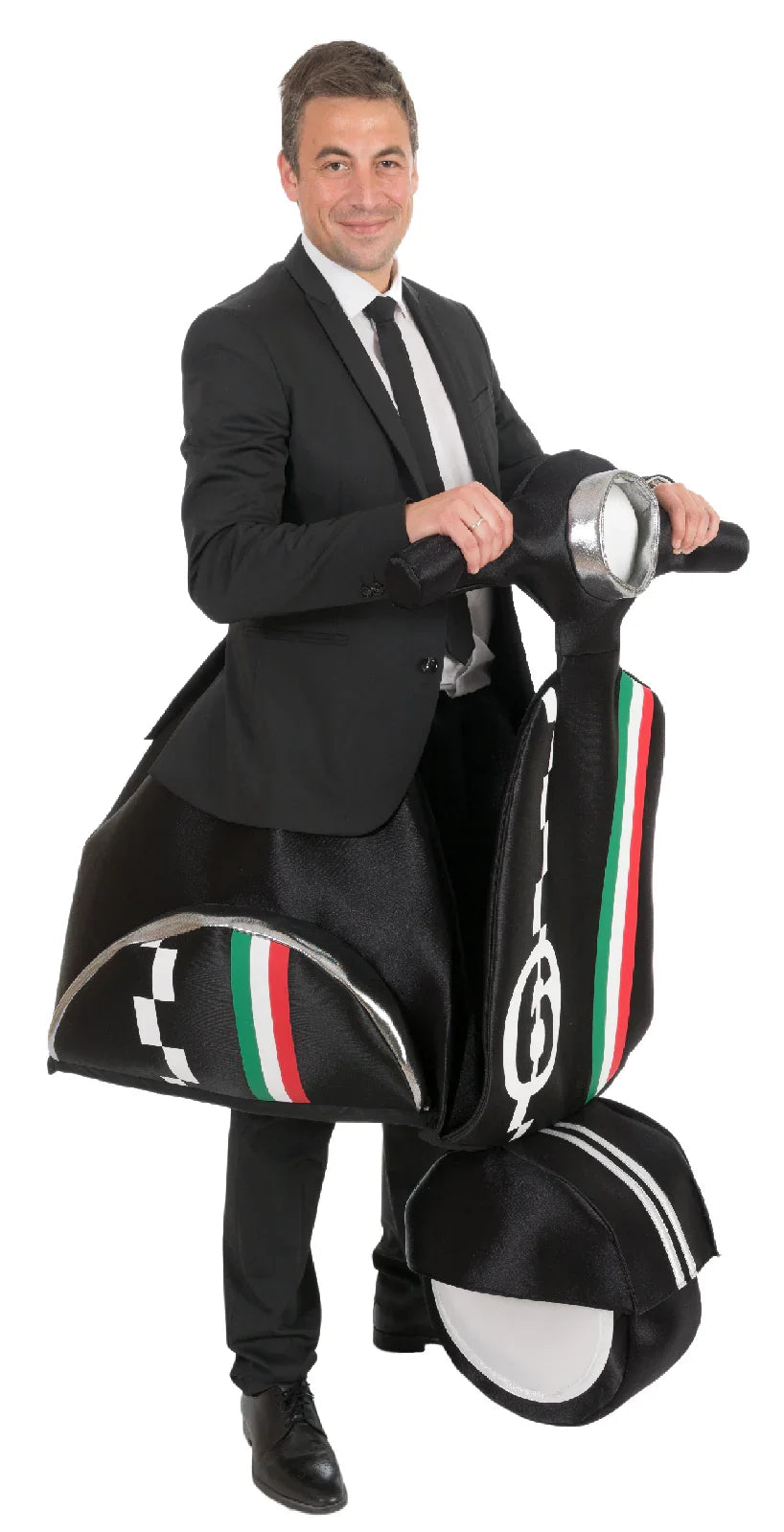 Disfraz sobre Moto Vespa Negra para Adulto Disfraces Originales Nines