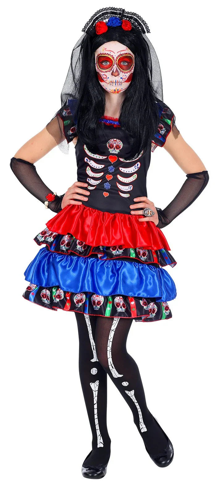 Disfraz de Catrina Dia de los Muertos para Niña Catrina Widmann