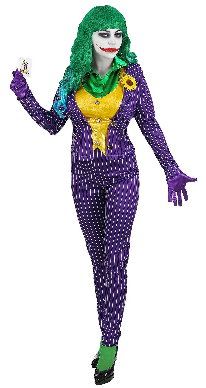 Disfraz de Joker Loca con Traje para Mujer Joker Widmann