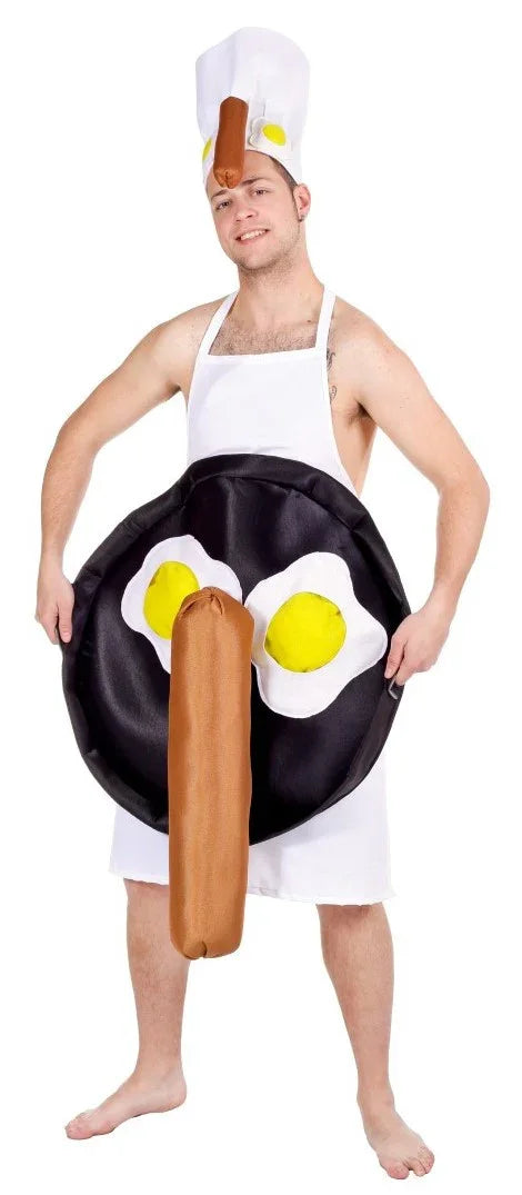 Disfraz de Cocinero Cachondo con Huevos y Salchicha Disfraces Originales Nines