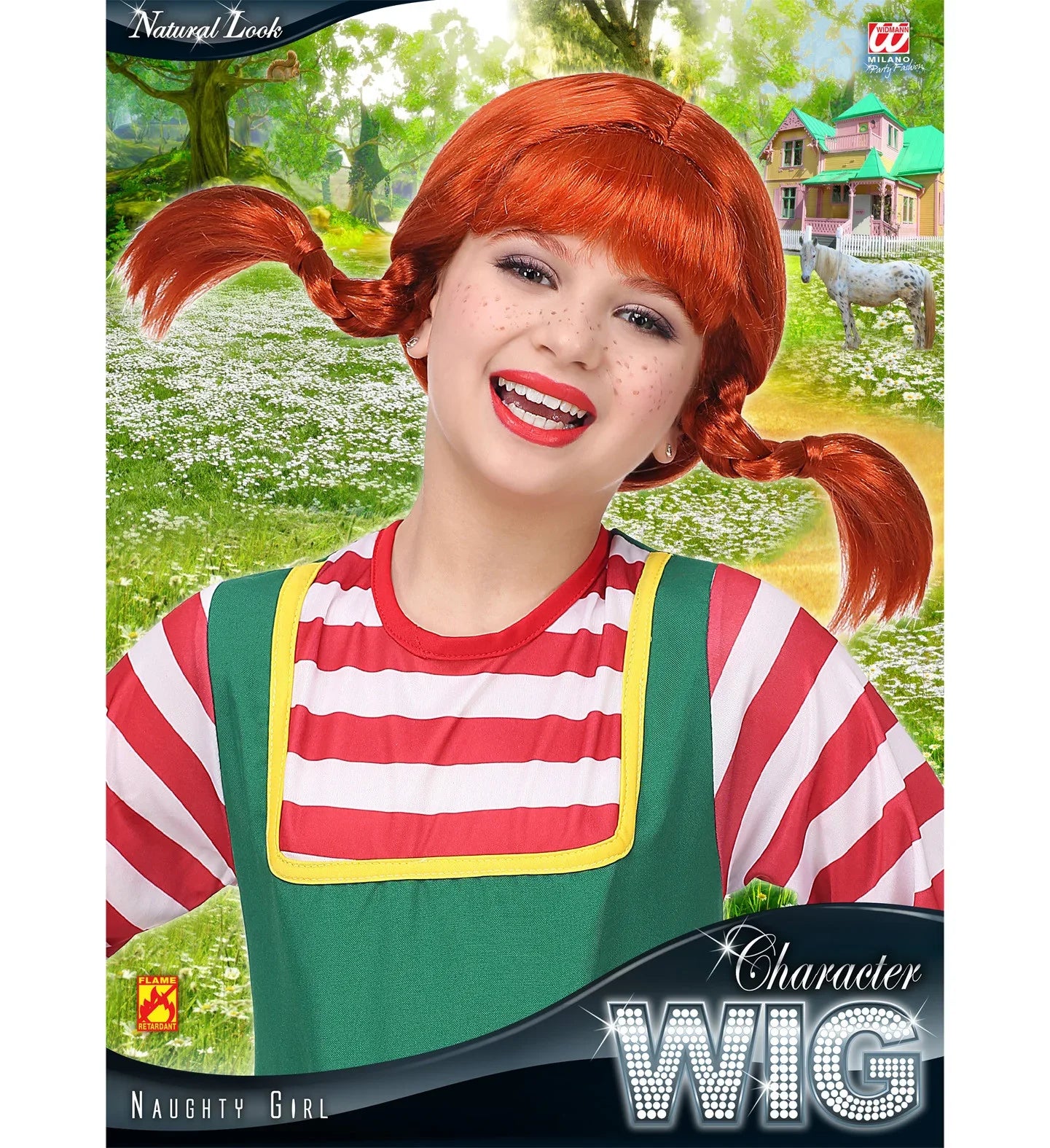 Peluca Pelirroja con Trenzas Infantil Pelucas Pelirrojas Widmann