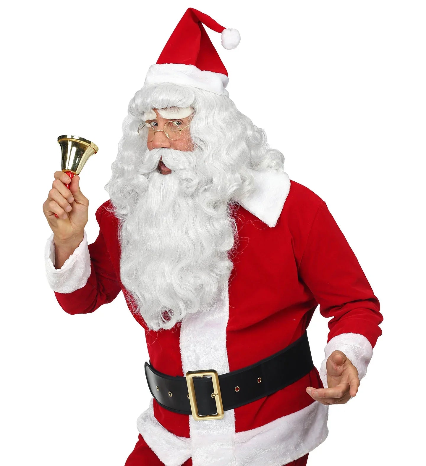 Peluca Blanca de Papá Noel con Bigote y Barba Larga Complementos Navidad Widmann