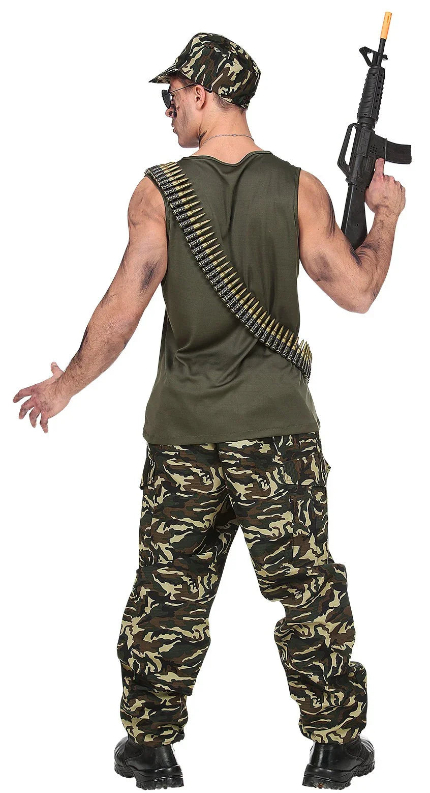 Disfraz de Comando Militar para Adulto Camuflaje Widmann