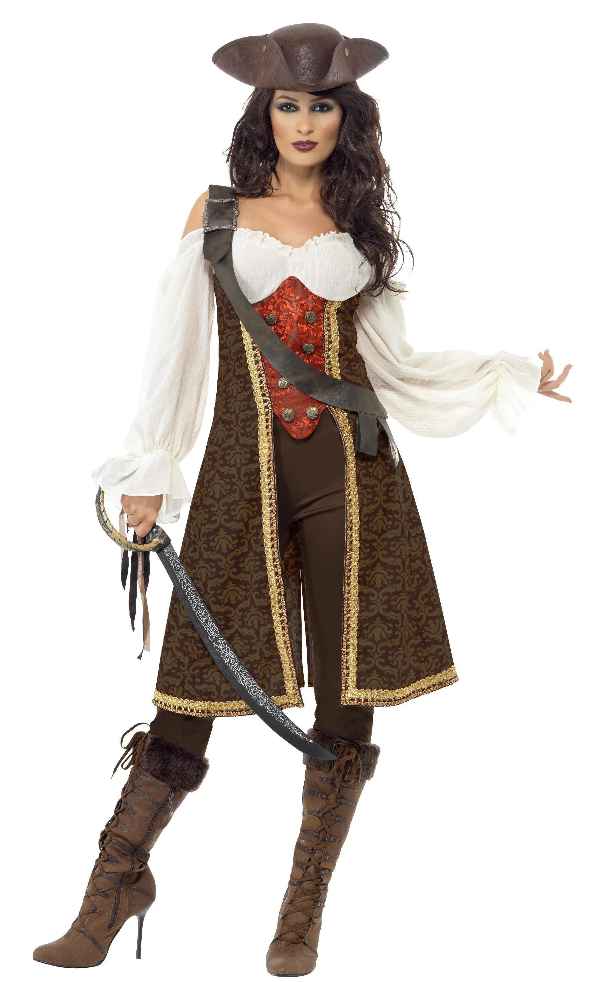 Disfraz de Mujer Pirata Lujo Adultos Smiffys