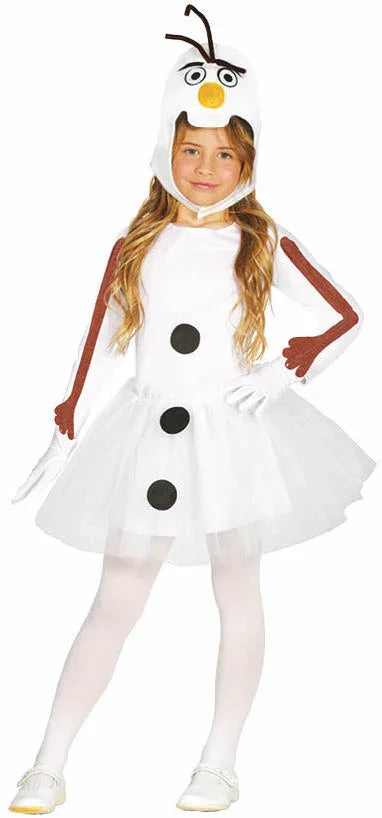 Disfraz de Muñeca de Nieve Olaf para Niña Navidad Infantiles Guirca