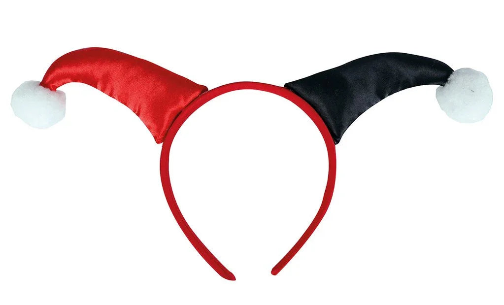 Diadema de Harley Villana Roja y Negra Harley Quinn EuroCarnavales