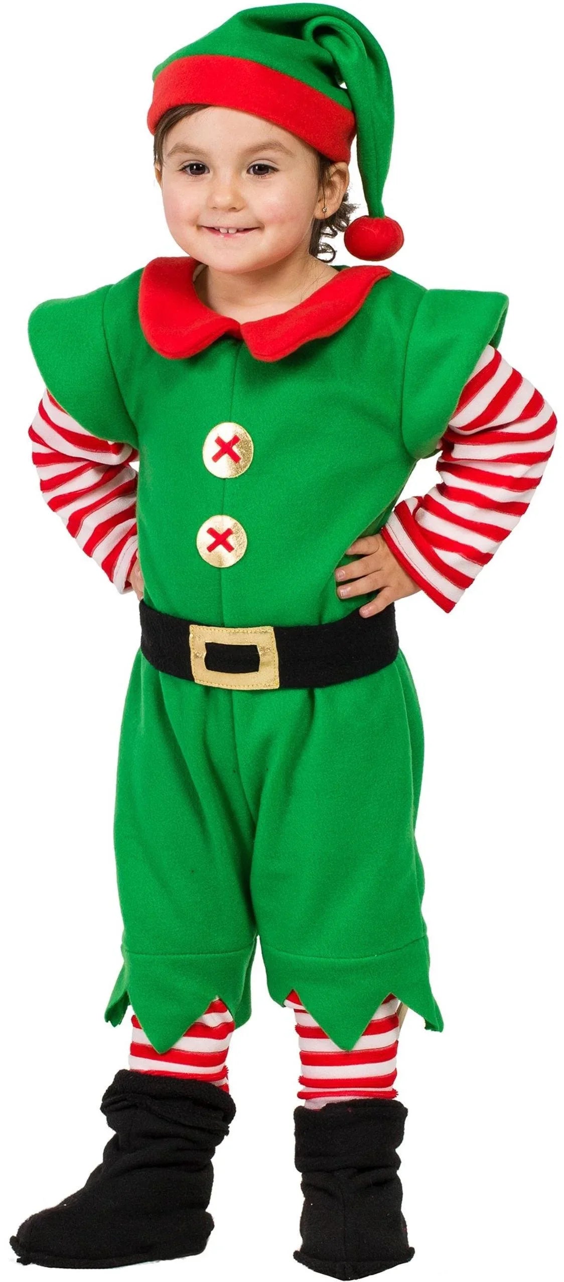 Disfraz de Duende Navideño para Bebé Elfos Navideños Kimokawaii