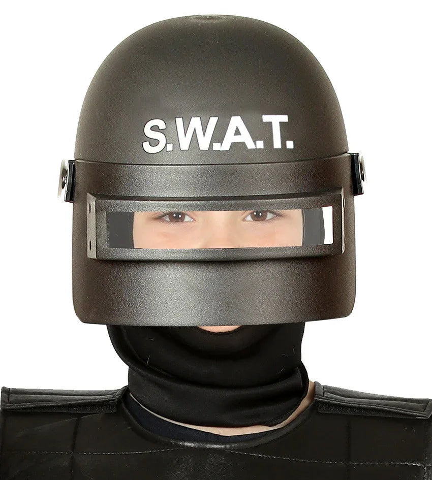 Casco de Policía Antidisturbios SWAT Infantil Complementos Polis y Presos Guirca