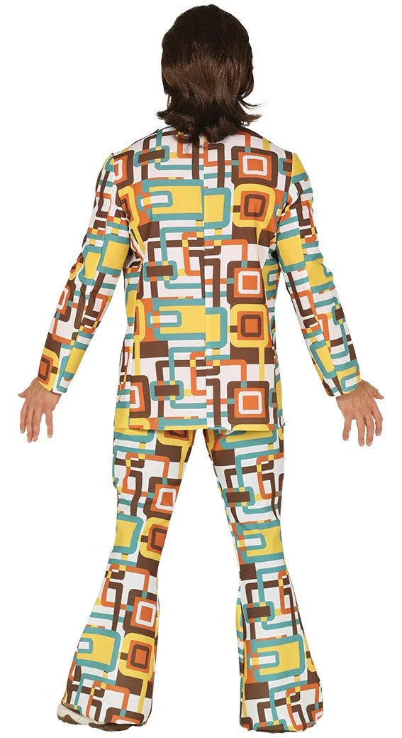 Disfraz Disco Años 70 Multicolor para Hombre Años 60, 70 y 80 Guirca
