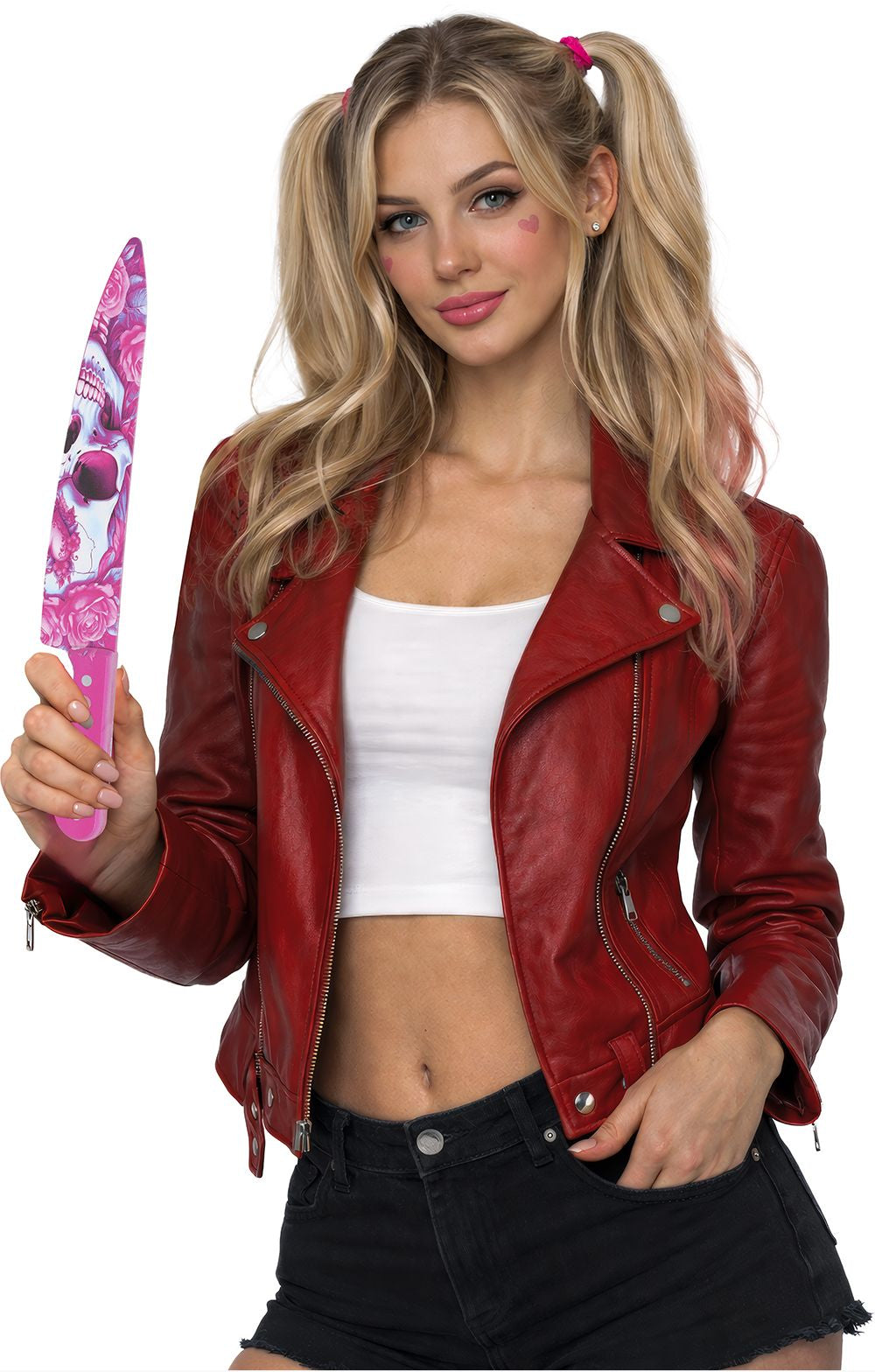 Coltello Scheletro Rosa di 37 cm